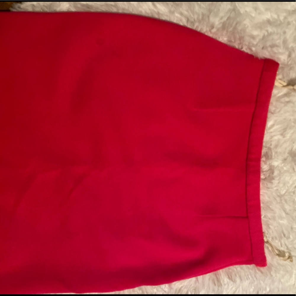 Bright pink pencil skirt